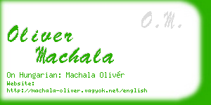 oliver machala business card