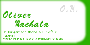 oliver machala business card